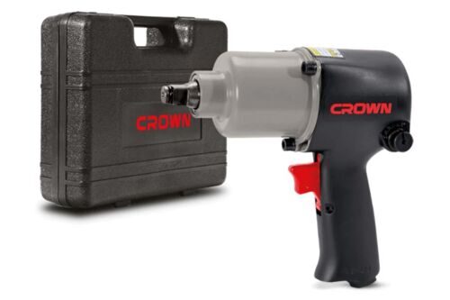 Гайковёрт ударный пневматический  1/2" CROWN CT38113 BMC, головки, кейс